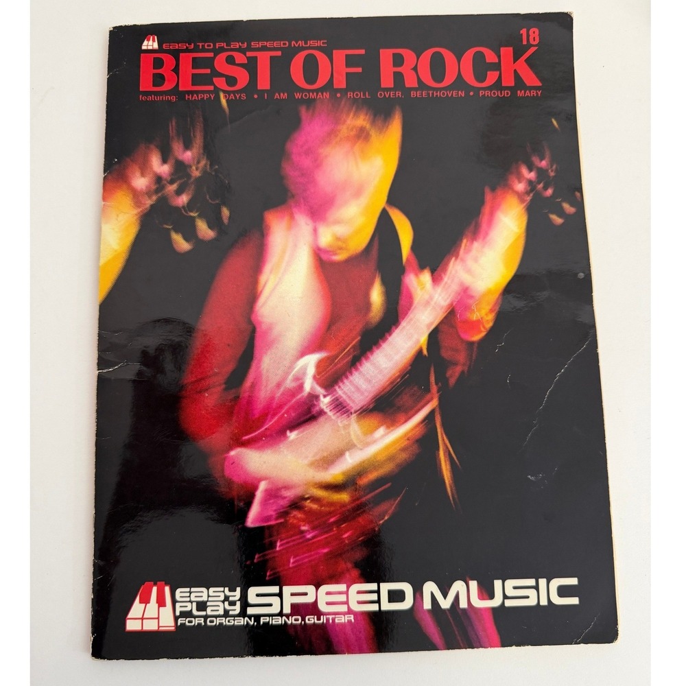 Vintage Easy Play Speed Music Best of Rock 18 Songbook Piano Organ Guitar 1970s